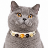 Halsband für Haustiere aus Amber Twilight Natursteinperlen