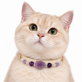 Amethyst Crest Beaded Pet Collar