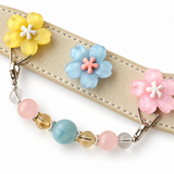 Aqua Pastel Bloom Beaded Pet Collar