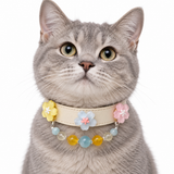 Aqua Sonnenblumen-Perlenhalsband für Haustiere