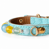 Jade Mist Natural Stone Beaded Pet Collar