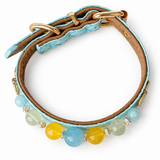 Jade Mist Natural Stone Beaded Pet Collar