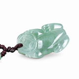 Authentic Grade A Icy Jadeite Pixiu Pendant — Feng Shui Wealth Amulet Necklace