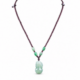 Authentic Grade A Icy Jadeite Pixiu Pendant — Feng Shui Wealth Amulet Necklace