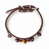 Autumn Mosaic Natural Stone Beaded Pet Collar