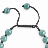 Blue Green Double Ring Bead Bracelet
