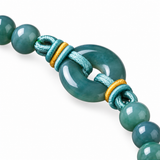 Blue Green Ring Natural Stone Bead Bracelet
