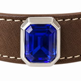 Halsband für Haustiere aus facettierten "Blue Moon Pearl"-Perlen