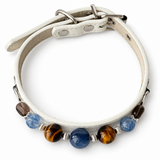 Blaues Tiger-Perlenhalsband für Haustiere