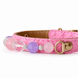 Blush Lavender Natural Stone Beaded Pet Collar
