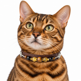 Chestnut Tiger Eye Natural Stone Pet Collar