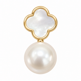 Clover Pearl Stud Earrings — Lucky Freshwater Pearl Jewelry
