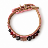 Halsband für Haustiere aus Teal Tide Natursteinperlen