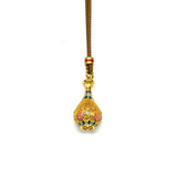 Vietnam Sand Gold Peace Vase Pendant — Traditional Artisan Jewelry