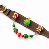 Evergreen Christmas Cocoa Beaded Pet Collar