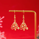 ゴールドフィリグリー クリスマスツリー ドロップピアス