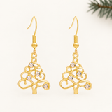 ゴールドフィリグリー クリスマスツリー ドロップピアス