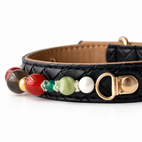 Forest Berry Natural Stone Beaded Pet Collar