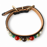 Forest Berry Natural Stone Beaded Pet Collar