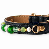 Forest Prism Naturstein-Halsband für Haustiere mit Perlen