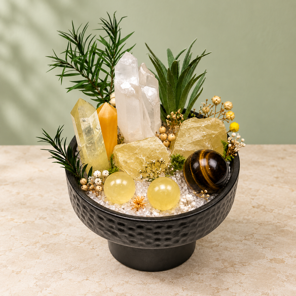 Golden Abundance Crystal Garden