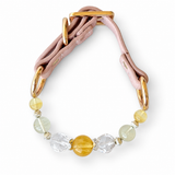 Golden Arc Natural Stone Beaded Pet Collar