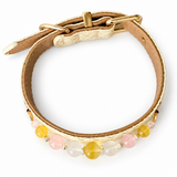 Halsband für Haustiere aus Golden Blush Natursteinperlen