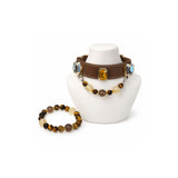 Gold-Mokka Partner-Armband und Haustierhalsband