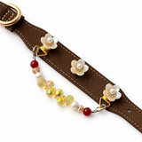 Halsband für Haustiere mit goldenen Regentropfen-Perlen