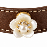 Halsband für Haustiere mit goldenen Regentropfen-Perlen