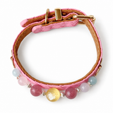 Golden Rose Naturstein-Halsband mit Perlen für Haustiere