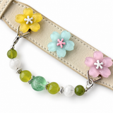Green Meadow Blossom Beaded Pet Collar