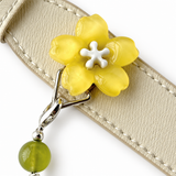 Green Meadow Blossom Beaded Pet Collar