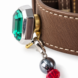 Green Scarlet Facet Beaded Pet Collar