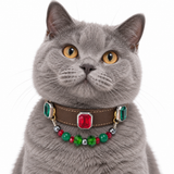 Green Scarlet Facet Beaded Pet Collar