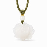 Halskette mit Hetian-Jade-Lotus-Anhänger — Reinheit & spirituelle Eleganz