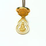 Sand Gold Opening Hulu Locket — Reversible Buddha Secret Pendant Necklace