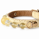 Perlenhalsband für Haustiere, zitronengelb, prismatisch