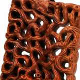 Lightning-Struck Jujube Wood Dragon Carving Pendant Necklace
