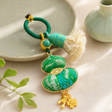 Lucky Gourd Brocade Cotton Tassel Hanging Charm