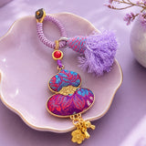 Lucky Gourd Brocade Cotton Tassel Hanging Charm