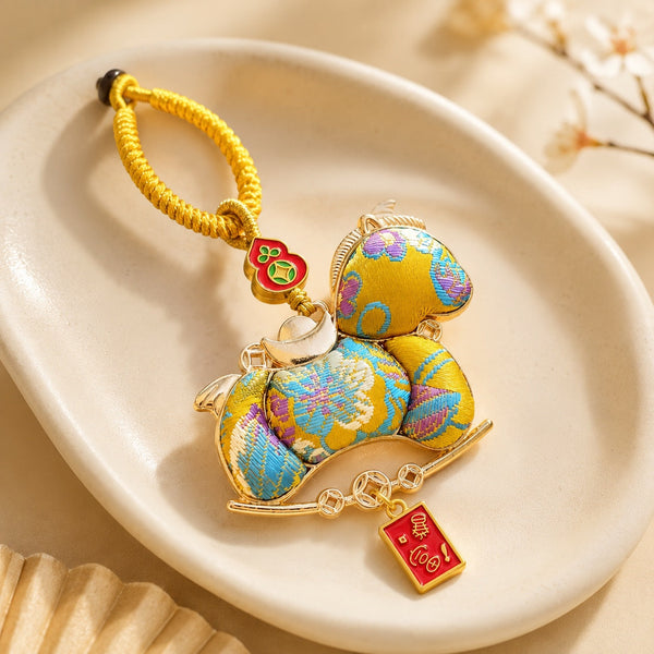 Lucky Pony Brocade Hanging Charm
