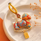 Lucky Pony Brocade Hanging Charm