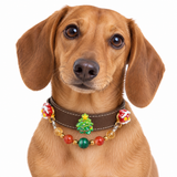Malachit-Weihnachts-Kakao-Perlenhalsband für Haustiere
