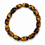 Midnight Glow Tiger's Eye Barrel Bead Bracelet