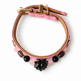 Midnight Rose Naturstein-Perlenhalsband für Haustiere