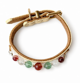 Golden Sand Natural Stone Beaded Pet Collar