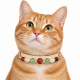 Golden Sand Natural Stone Beaded Pet Collar