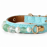 Mint Pearl Natural Stone Beaded Pet Collar