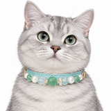 Mint Pearl Natural Stone Beaded Pet Collar